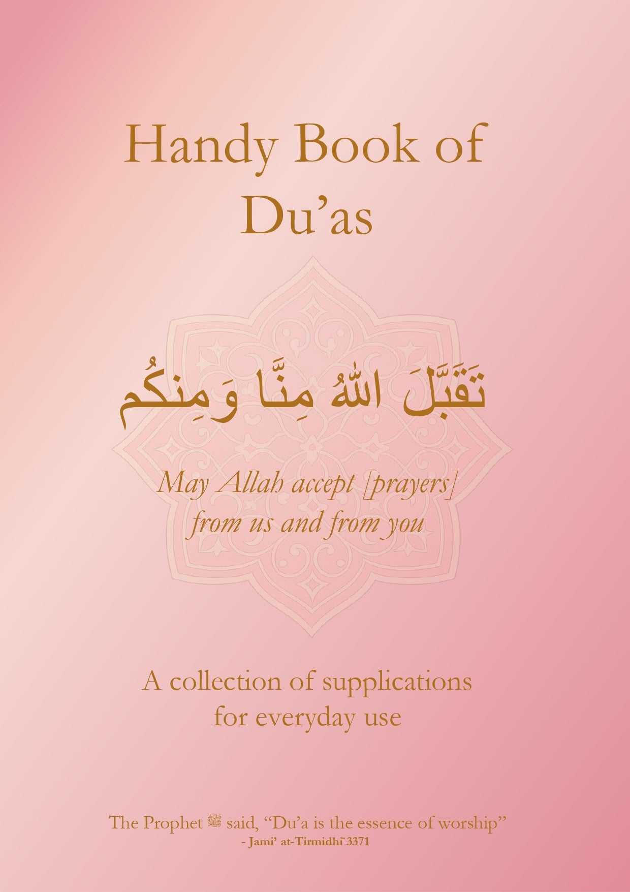 Outer Front Cover Du a Book pink