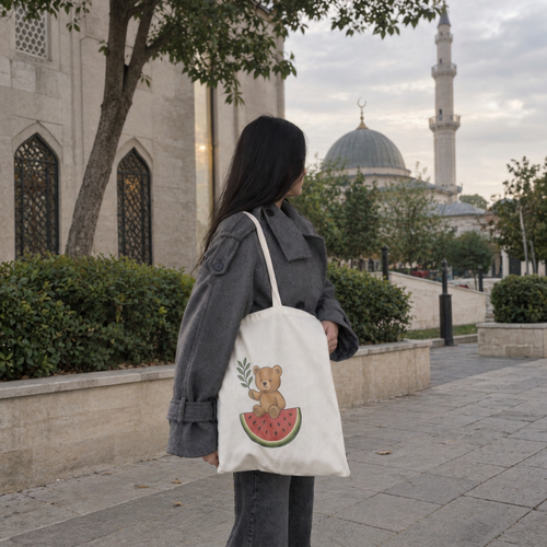 Watermelon & Bear Tote Bag